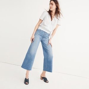 Madewell Wide-Leg Crop Jeans: Button-Front Edition